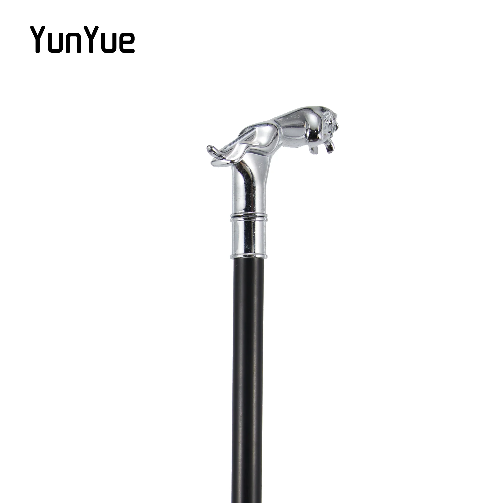 White Luxury Cheetah Handle Fashion Walking Stick for Party Man Elegant Fashion Vintage Hand Cane Lady Dress Matching Cane