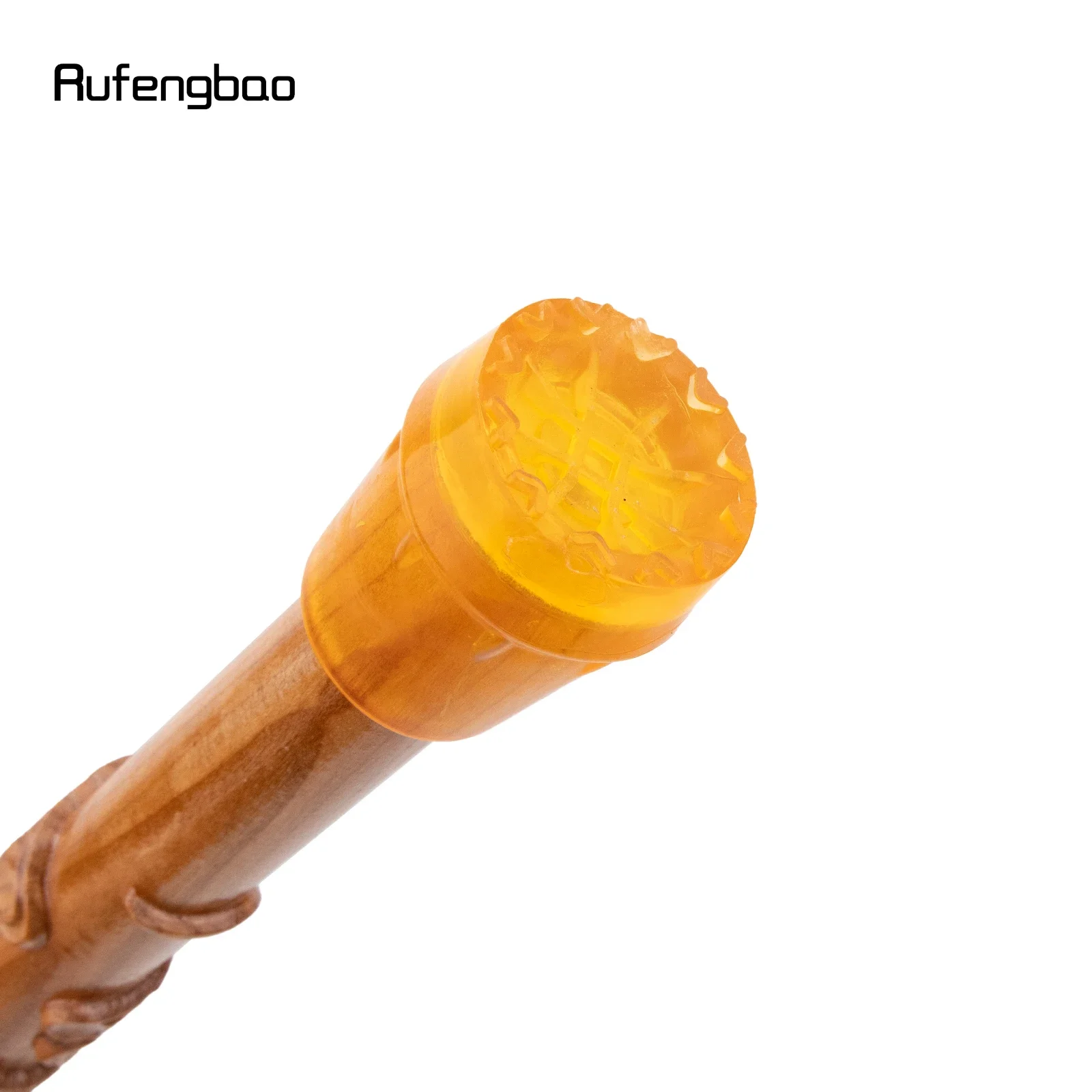 Yellow Flower Dragon Wooden Fashion Wood Stick Decorative Cospaly Cane Steampunk & Everyday Use 89cm Performance Stage Cane