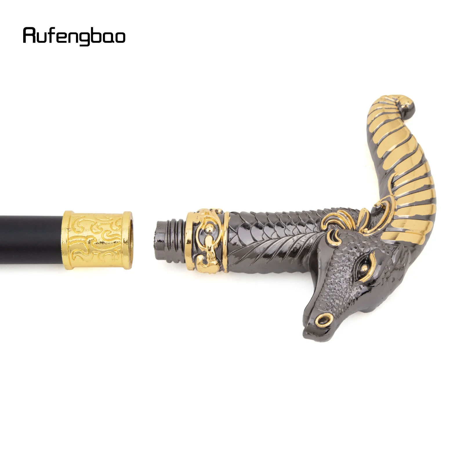 Yellow Black Dragon Luxury Fashion Walking Stick for Party Decorative Cane Elegant Crosier Knob Walking Stick 93cm