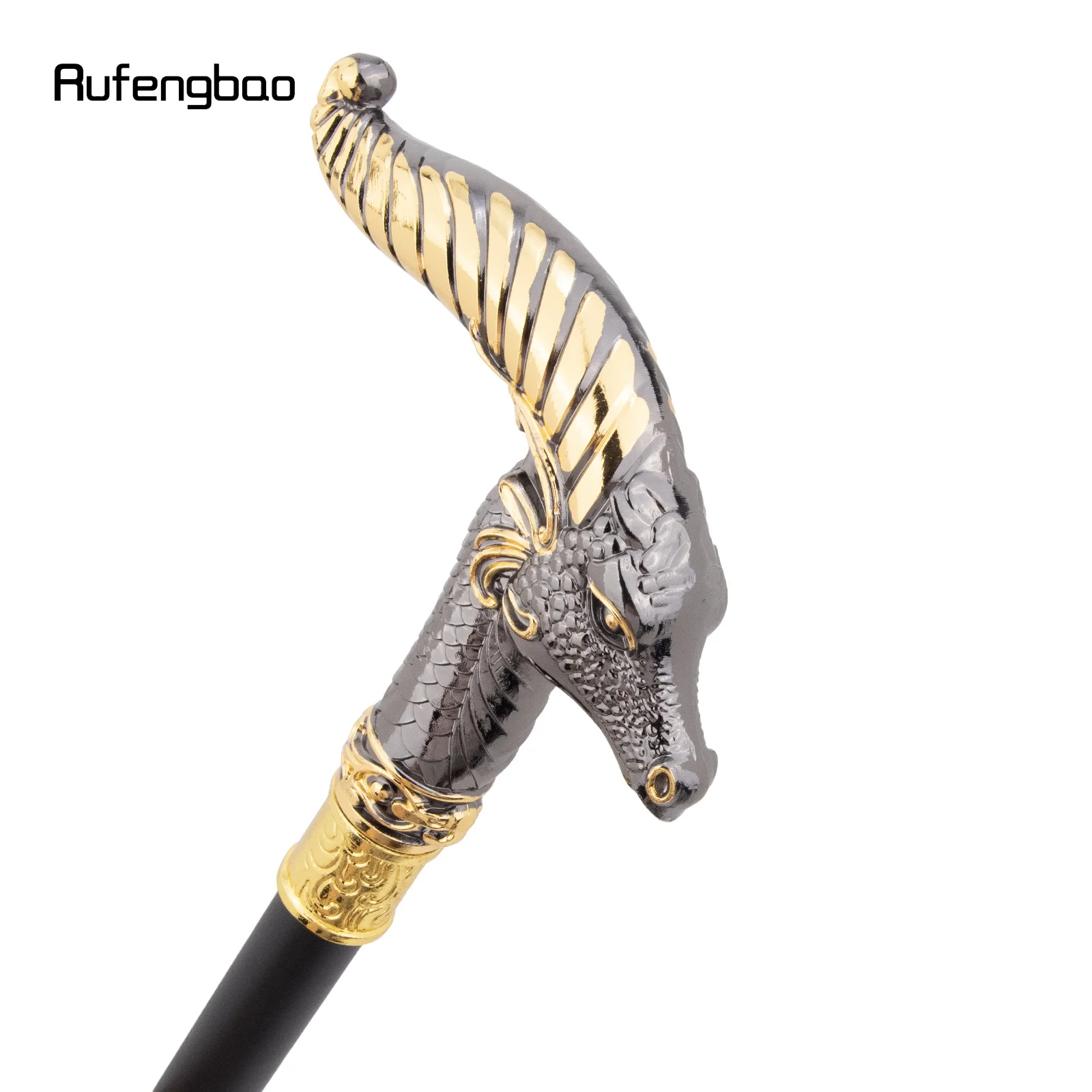 Yellow Black Dragon Luxury Fashion Walking Stick for Party Decorative Cane Elegant Crosier Knob Walking Stick 93cm
