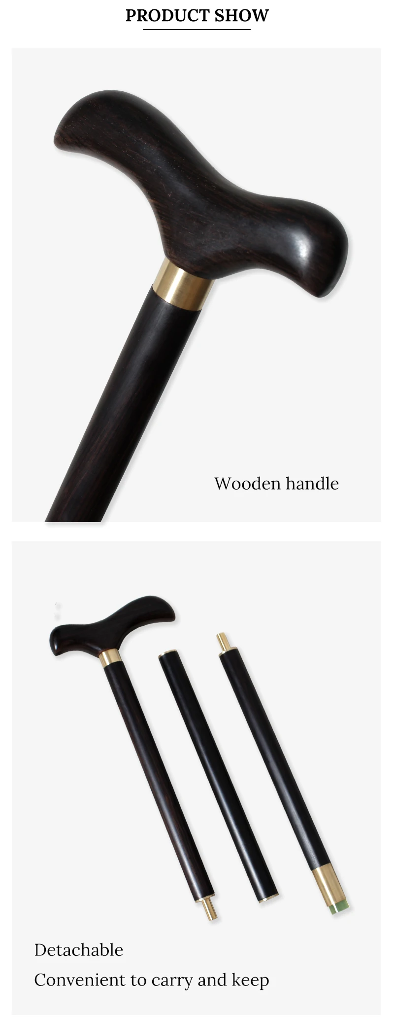Luxury African Rosewood Bird Shaped Detachable Handle Walking Cane Wooden Stick for Men And Women Daily Use