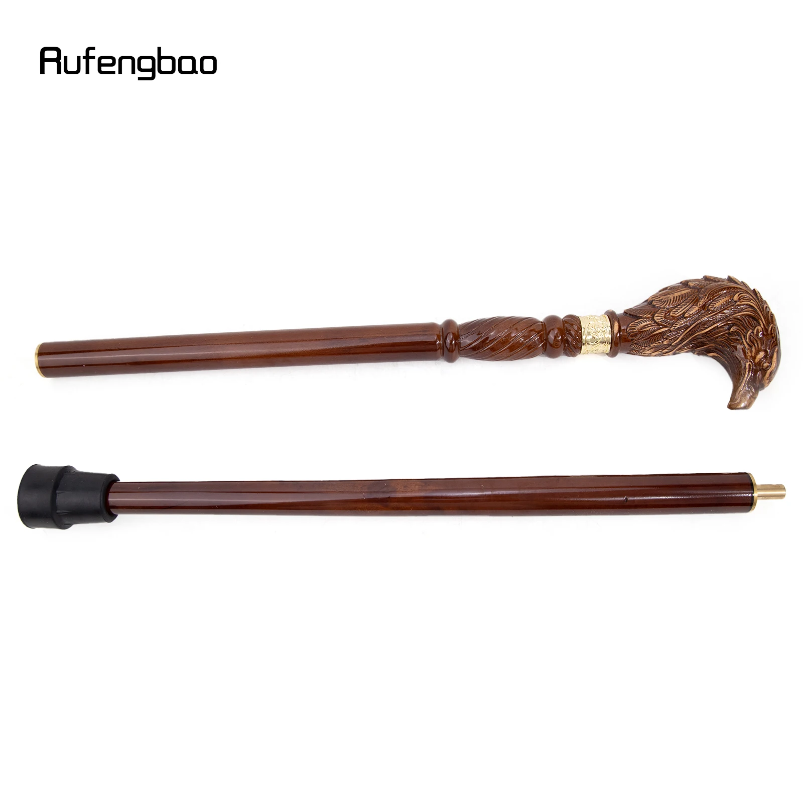 Brown Eagle Head Wooden Fashion Walking Stick Decorative Stick Cane Halloween for Cosplay and Parties, for Cosplay & Party 93cm
