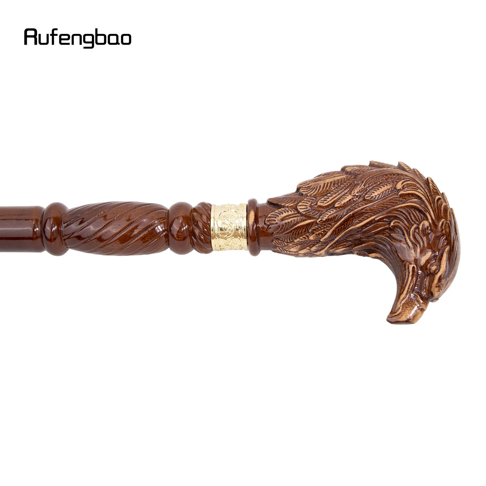 Brown Eagle Head Wooden Fashion Walking Stick Decorative Stick Cane Halloween for Cosplay and Parties, for Cosplay & Party 93cm