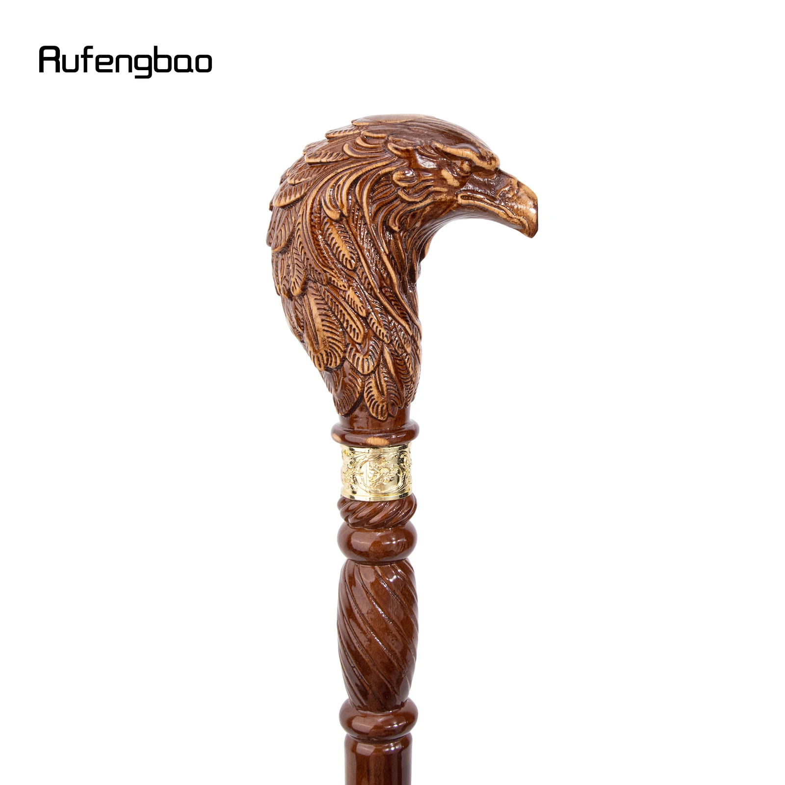 Brown Eagle Head Wooden Fashion Walking Stick Decorative Stick Cane Halloween for Cosplay and Parties, for Cosplay & Party 93cm