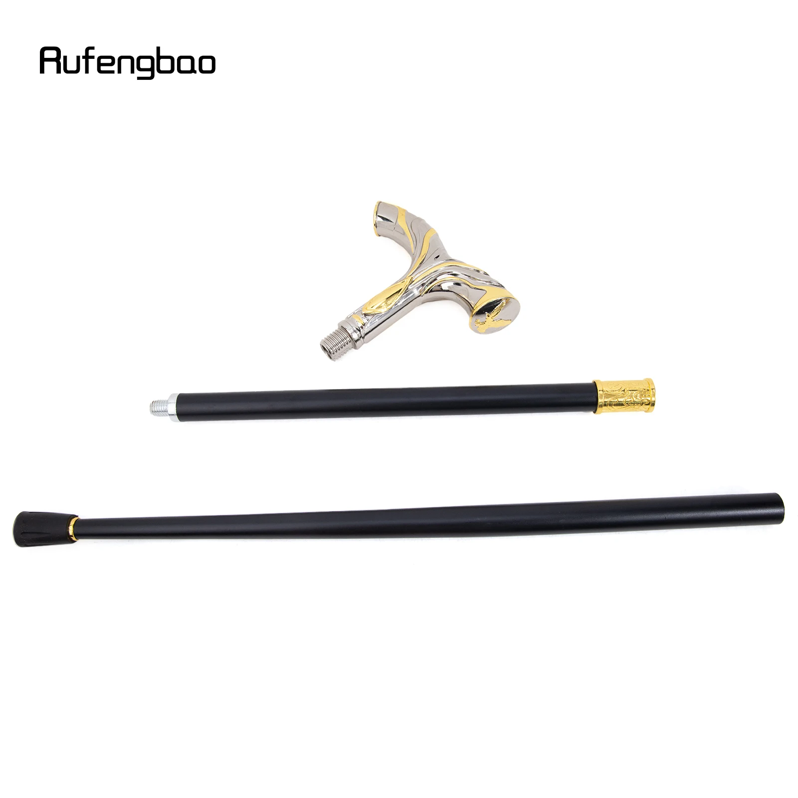 Golden White Flowing Lines eagle Luxury Fashion Cosplay Stick Party Decorative Cane Knob Stick 92cm Performance Stage Cane