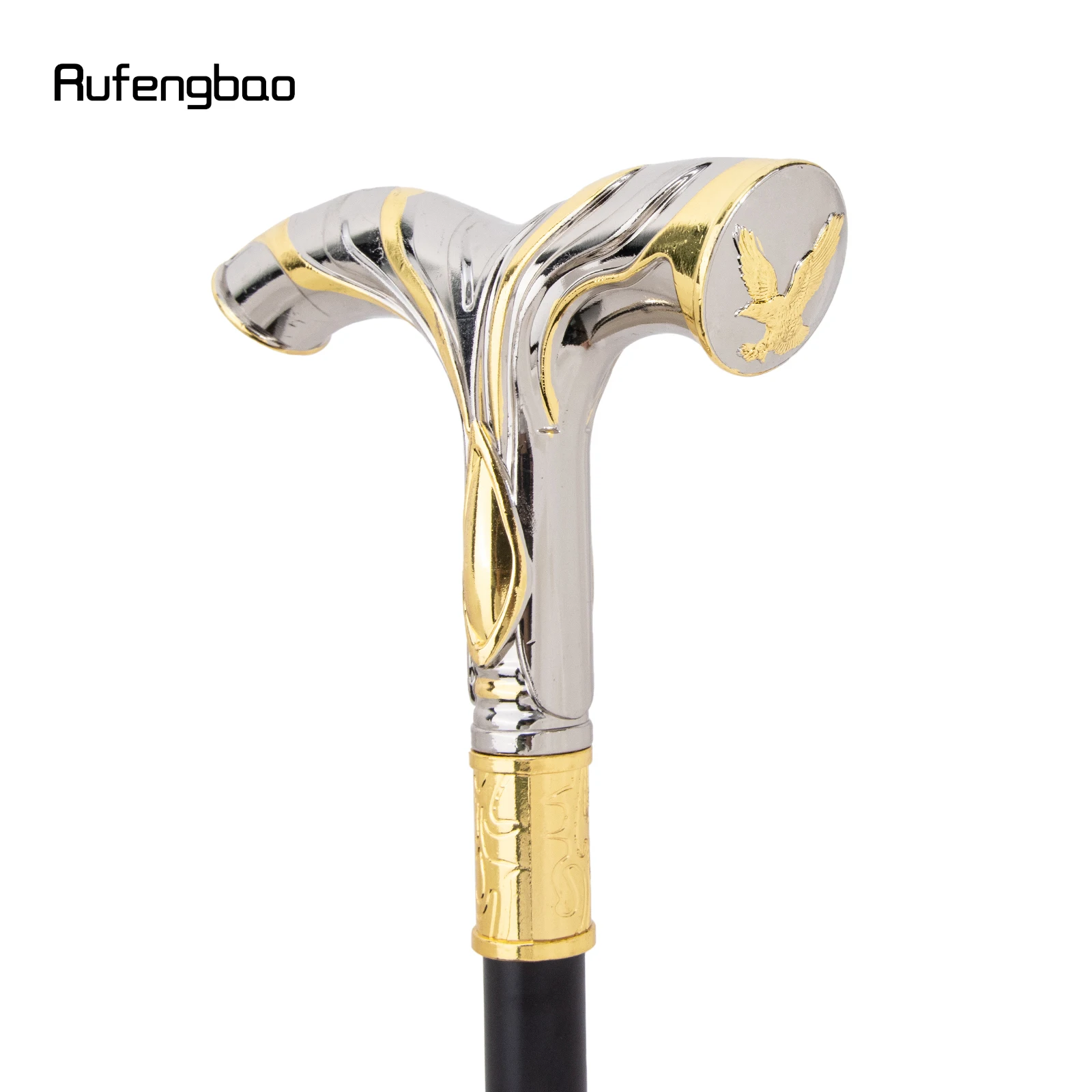 Golden White Flowing Lines eagle Luxury Fashion Cosplay Stick Party Decorative Cane Knob Stick 92cm Performance Stage Cane