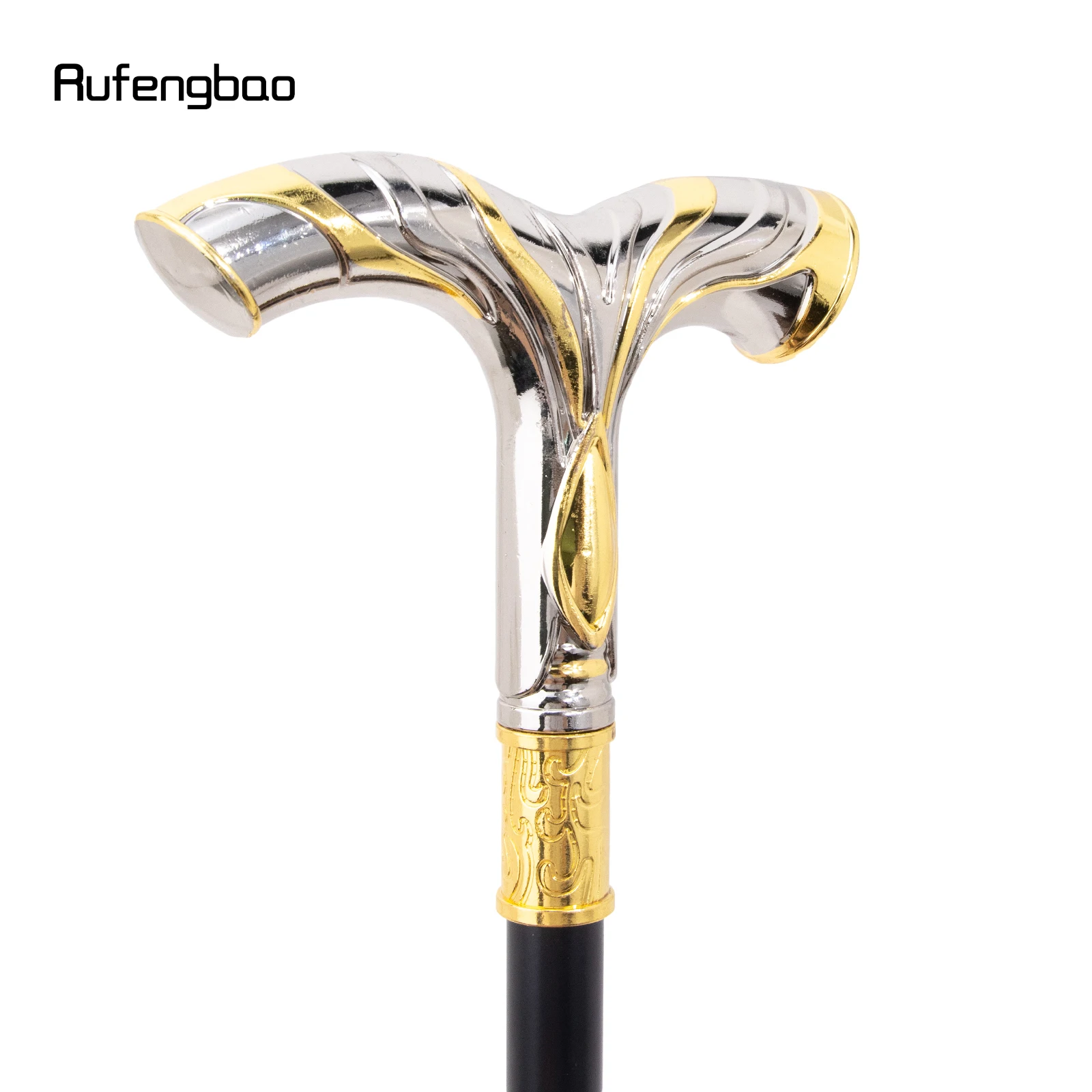 Golden White Flowing Lines eagle Luxury Fashion Cosplay Stick Party Decorative Cane Knob Stick 92cm Performance Stage Cane