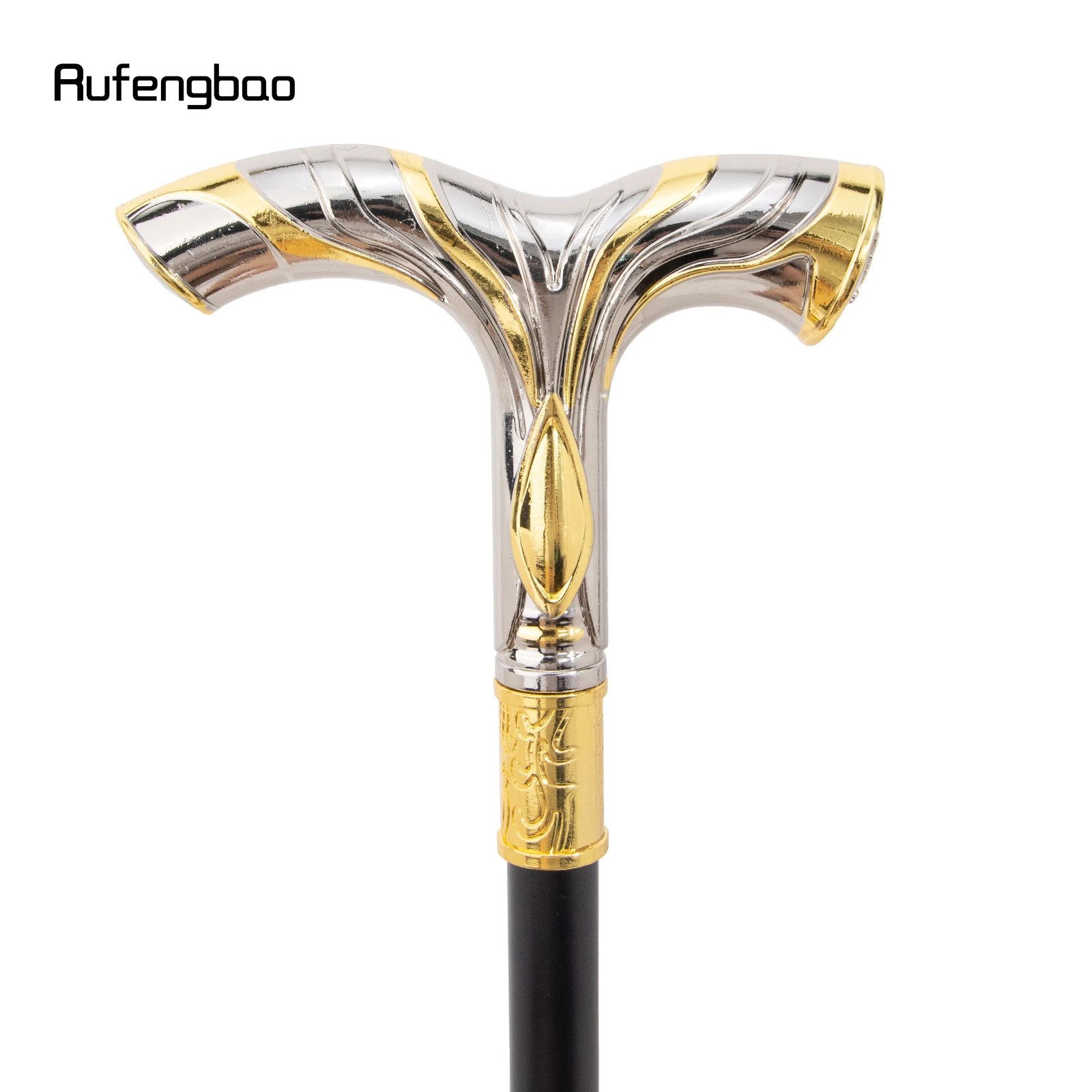 Golden White Flowing Lines eagle Luxury Fashion Cosplay Stick Party Decorative Cane Knob Stick 92cm Performance Stage Cane