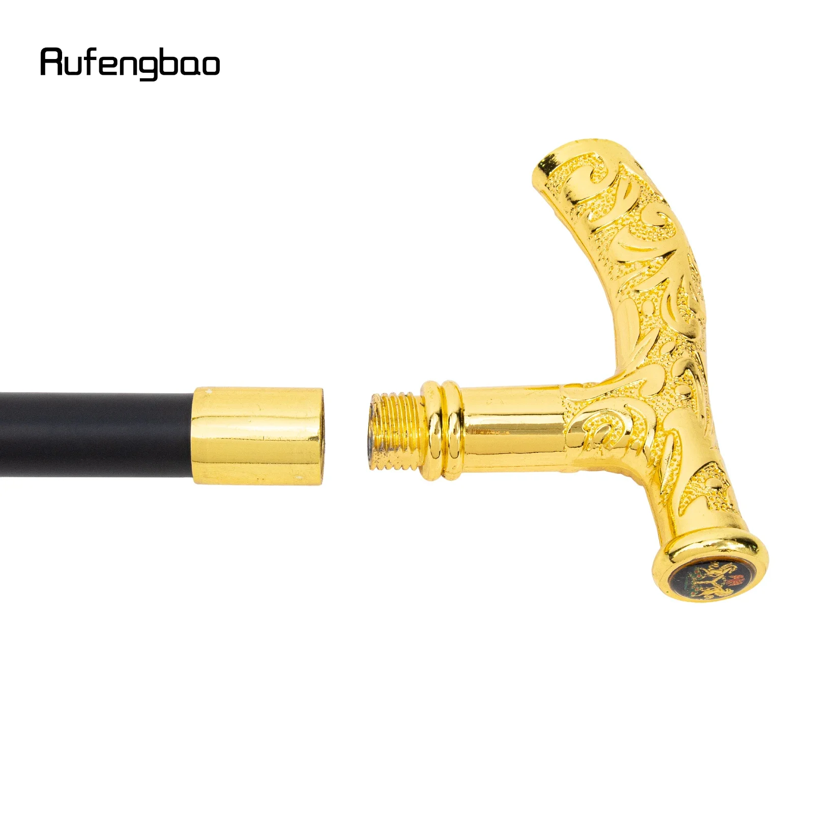 Golden Black Unity and Faith Totem T Walking Cane Decorative Cane for Halloween for Cosplay and Parties Walking Stick 90cm