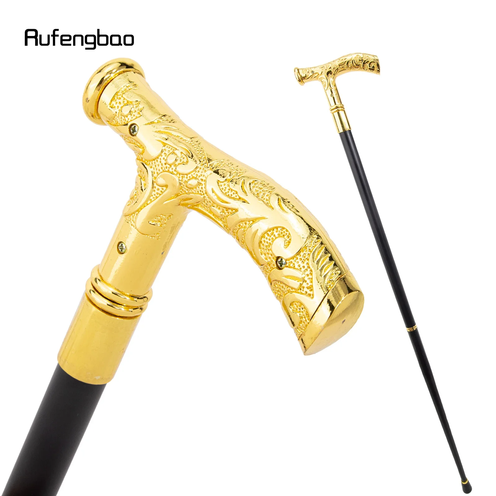 Golden Black Unity and Faith Totem T Walking Cane Decorative Cane for Halloween for Cosplay and Parties Walking Stick 90cm