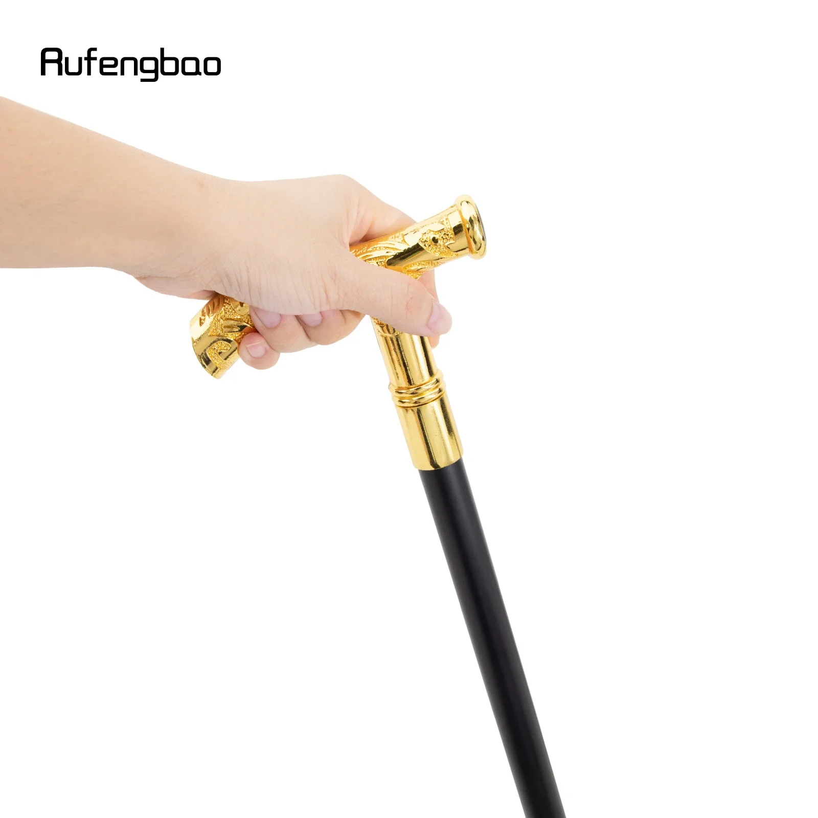 Golden Black Unity and Faith Totem T Walking Cane Decorative Cane for Halloween for Cosplay and Parties Walking Stick 90cm