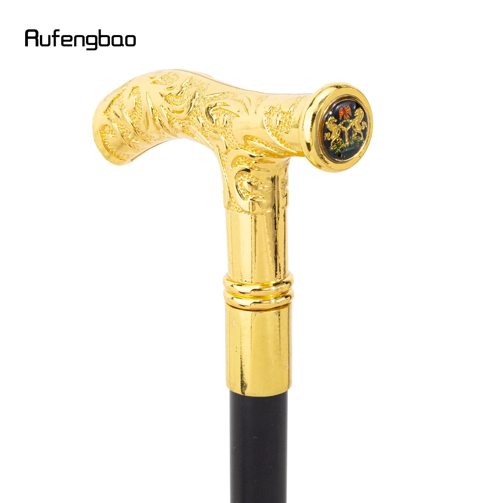 Golden Black Unity and Faith Totem T Walking Cane Decorative Cane for Halloween for Cosplay and Parties Walking Stick 90cm