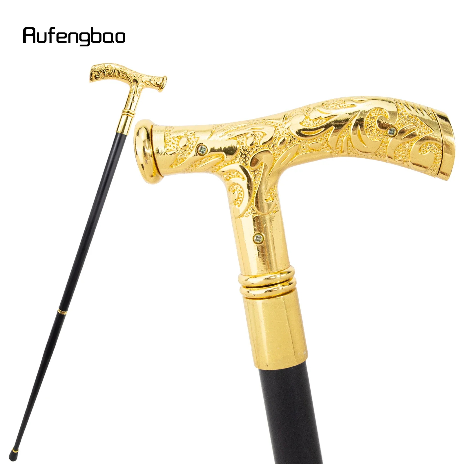 Golden Black Unity and Faith Totem T Walking Cane Decorative Cane for Halloween for Cosplay and Parties Walking Stick 90cm