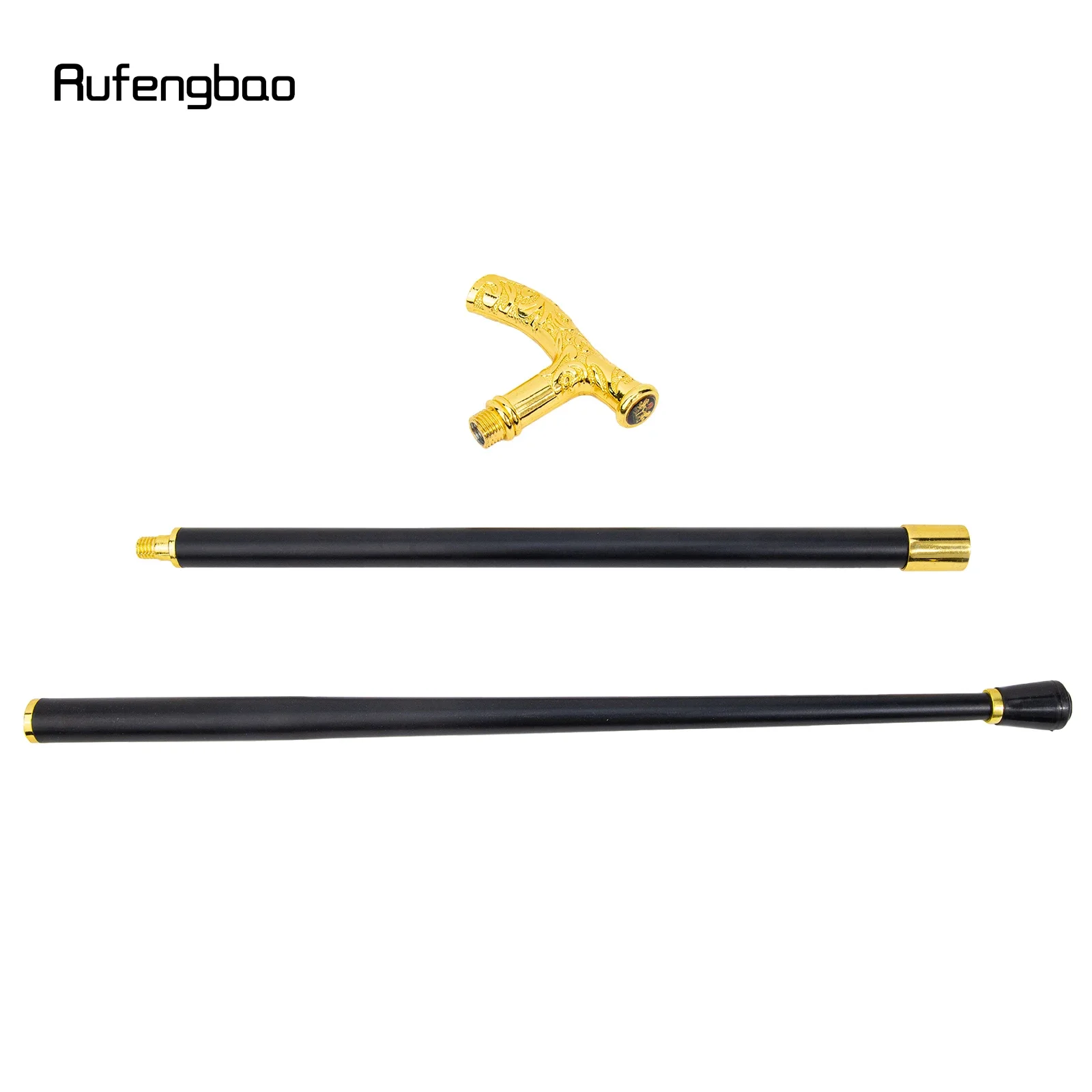 Golden Black Unity and Faith Totem T Walking Cane Decorative Cane for Halloween for Cosplay and Parties Walking Stick 90cm