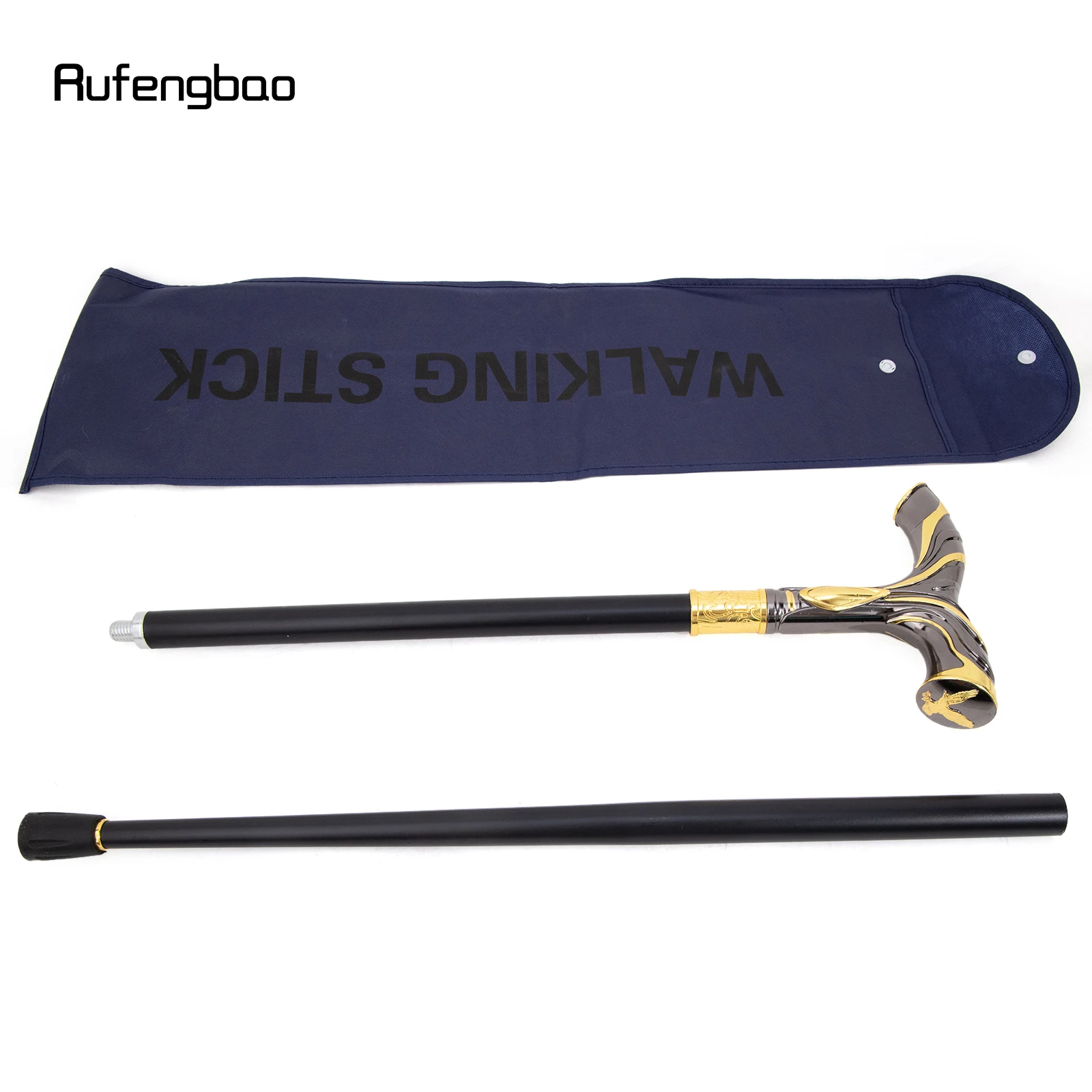 Golden Black Flowing Lines Eagle Luxury Fashion Cosplay  Stick Party Decorative Cane Elegant Crosier Knob Walking Stick 92cm