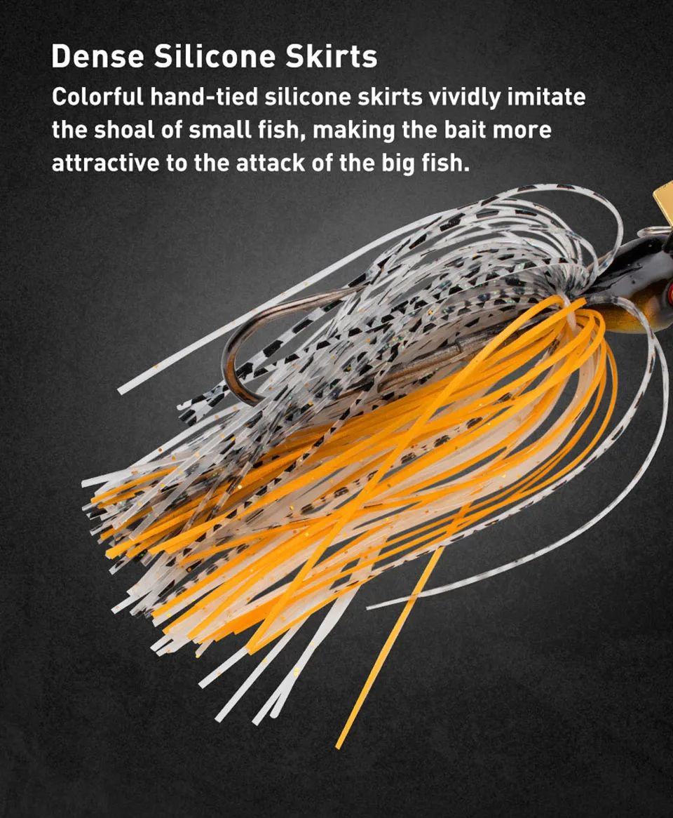 WALK FISH 7G/9G/12G/14G/21G Fishing Lure Chatter Bait Spinner Bait Blade Jig Dancer Buzzbait Wobbler Chatterbait for Bass Pike