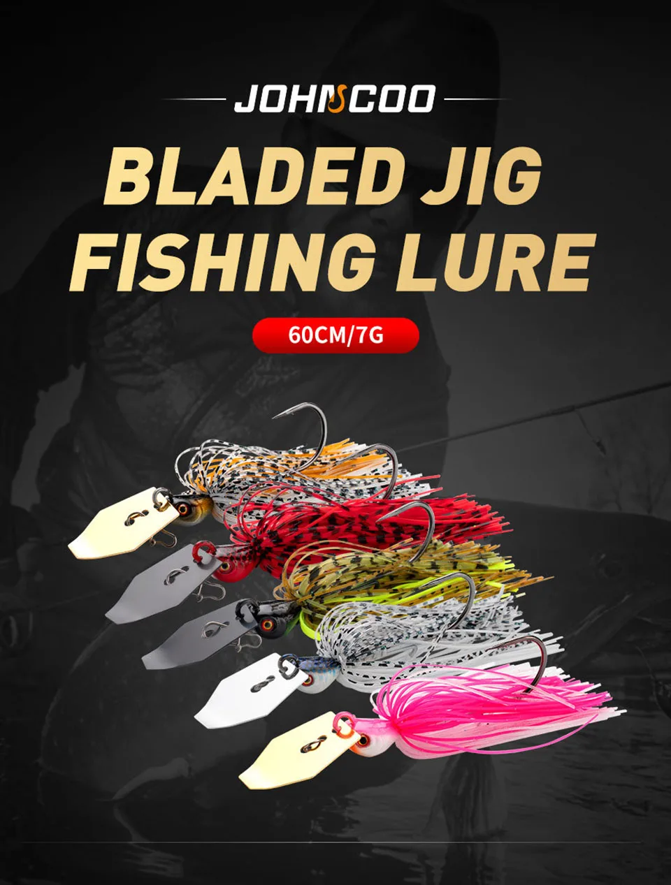WALK FISH 7G/9G/12G/14G/21G Fishing Lure Chatter Bait Spinner Bait Blade Jig Dancer Buzzbait Wobbler Chatterbait for Bass Pike