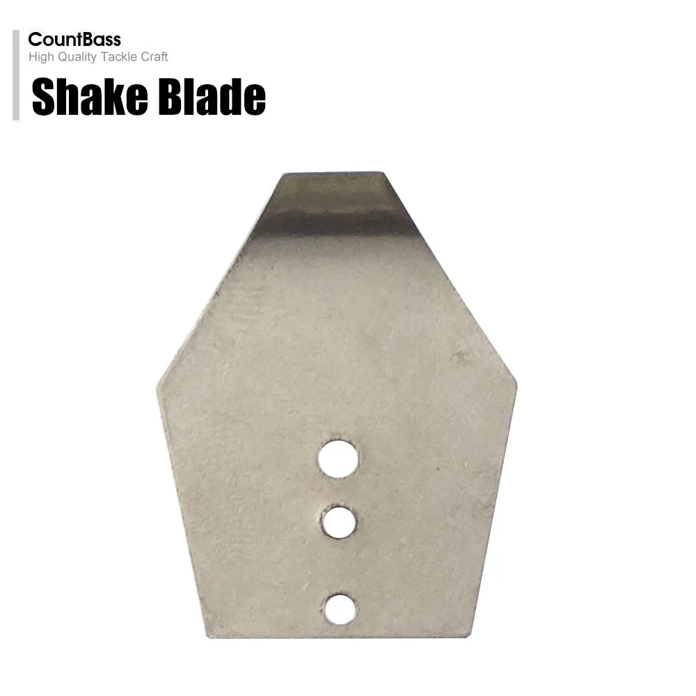 COUNTBASS 50pcs Stainless Steel/Black/Gold Swim Jig Blades, Chatterbait Blades, Shakee Blades,Swim Jig Dancer