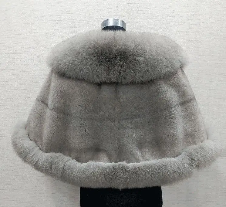 White Fur Shawl Jacket Women's 2026 Autumn Winter New Faux Mink Fox Fur Dress Cheongsam Cloak Coats Thicken Warm Short Outwear