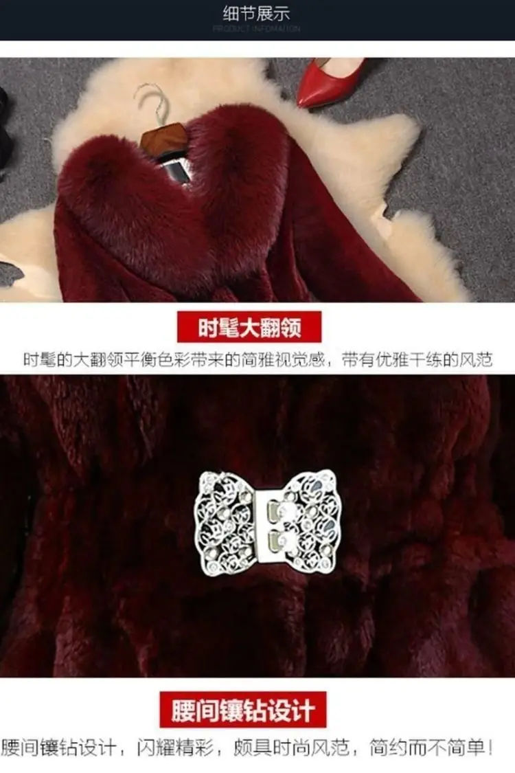 2026 Autumn/Winter New Imitation Fur Coat Middle Aged Mother Thicken Warm Fur Collar Coats Women's Medium Length Slim Overcoat