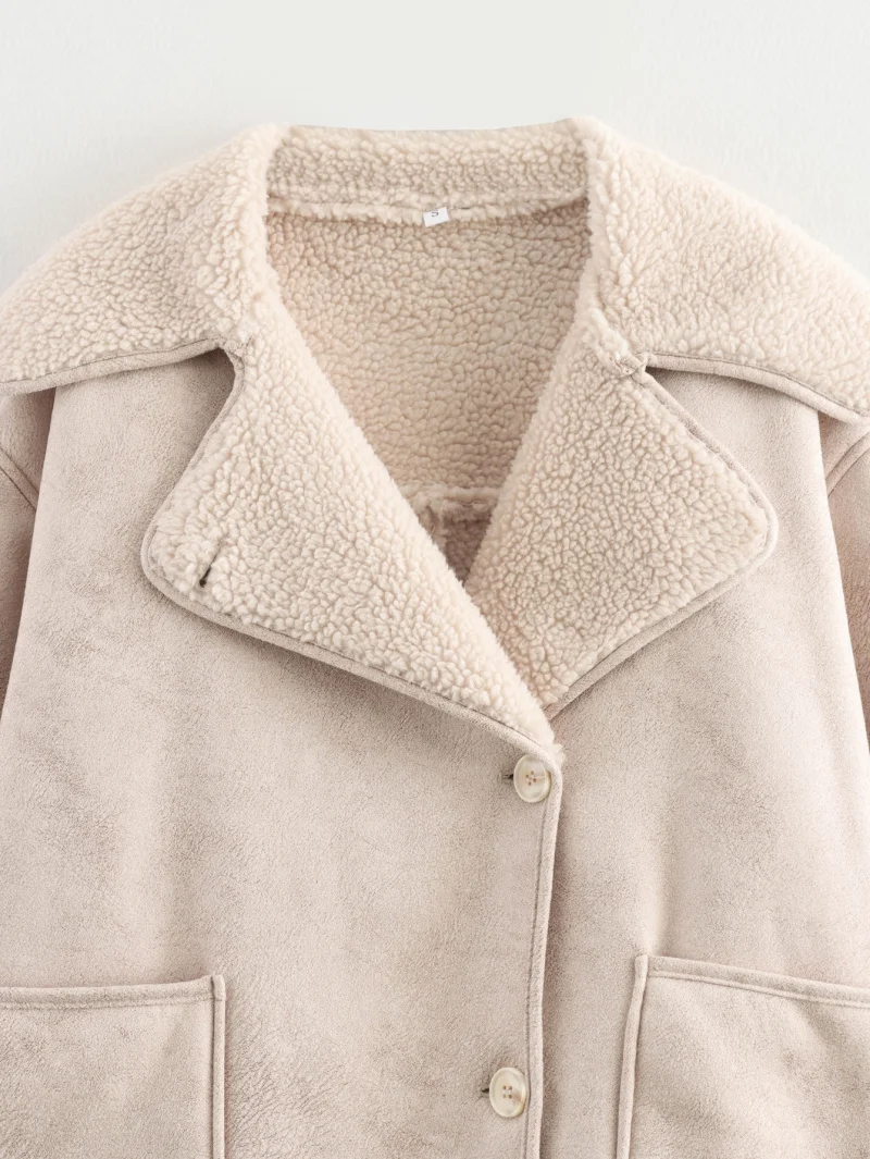 ETJ 2025 Fall/Winter New Arrival Women's ZW Series Double-Sided Collar Oversized Long-Sleeve Jacket Warm Coat 3548246