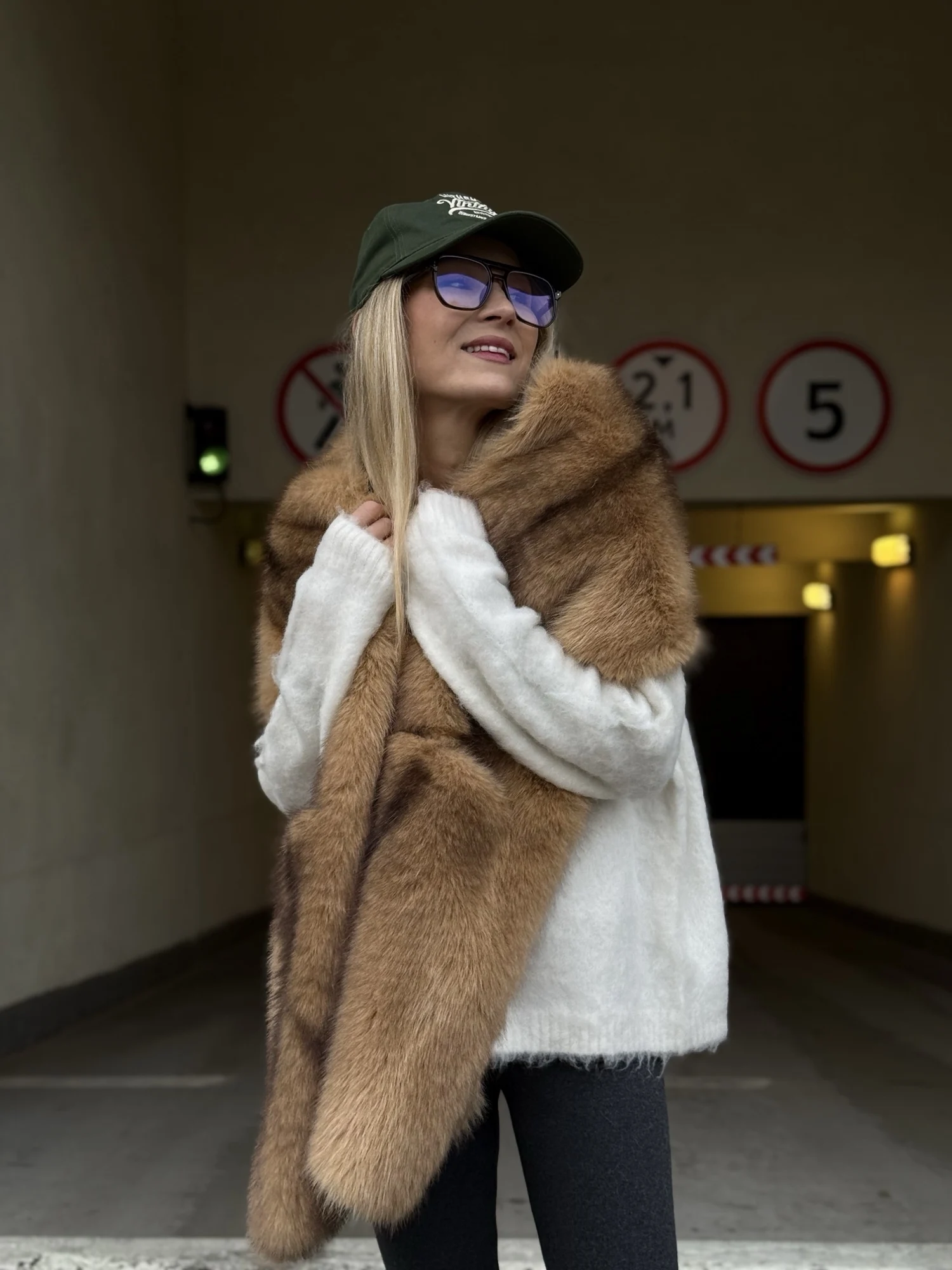 PUAL 2026 Brand Fashion Faux Fur Scarf for Woman Autumn Winter Fluffy Striped Eco Fox Fur Neckerchief Luxury Shawl Scarves