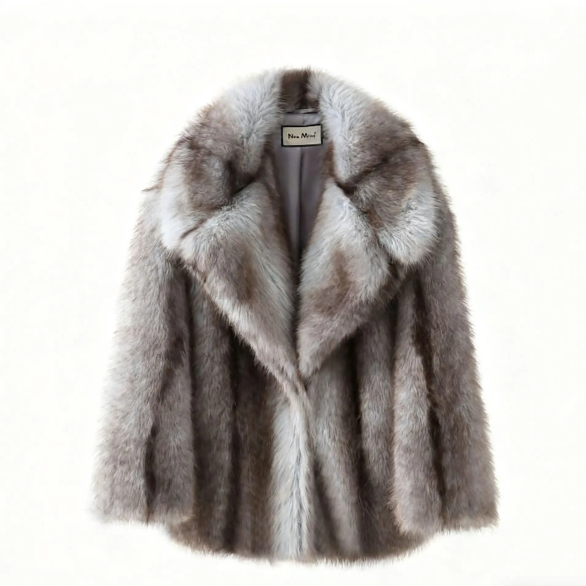 PUAL Luxury Brand Fashion Women Yellow Striped Faux Fur Jacket Coat Chic Girls 2025 Winter Oversized Warm Outerwear Overcoat