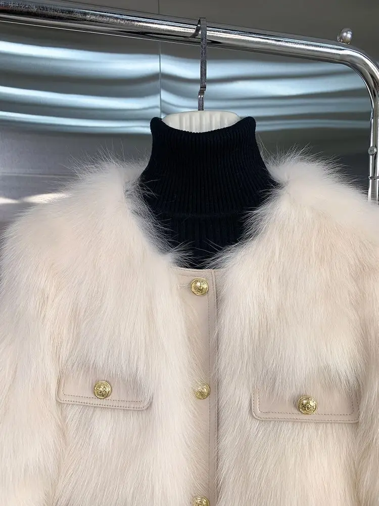 Women's Small fragrant style Fur Coat 2026 Autumn/Winter New Imitation Fox Fur Coats Fashion Korean Edition Thick Short Outwear