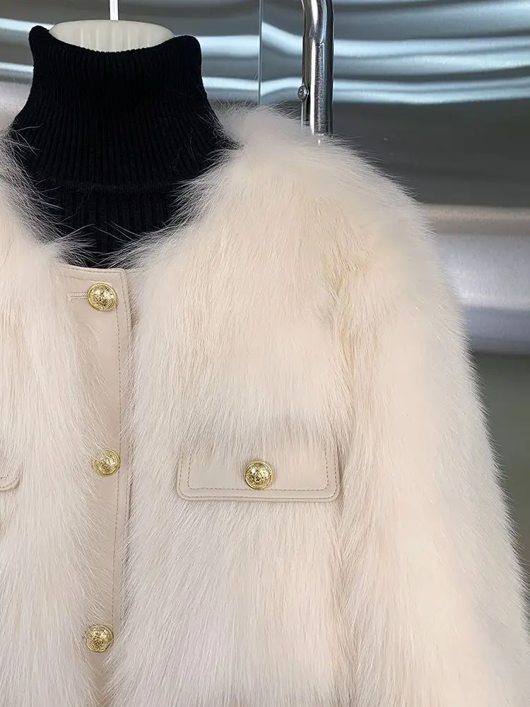 Women's Small fragrant style Fur Coat 2026 Autumn/Winter New Imitation Fox Fur Coats Fashion Korean Edition Thick Short Outwear