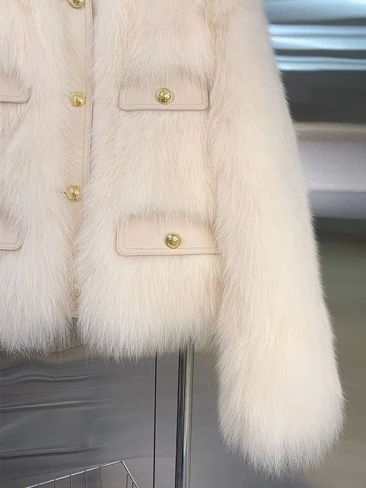 Women's Small fragrant style Fur Coat 2026 Autumn/Winter New Imitation Fox Fur Coats Fashion Korean Edition Thick Short Outwear