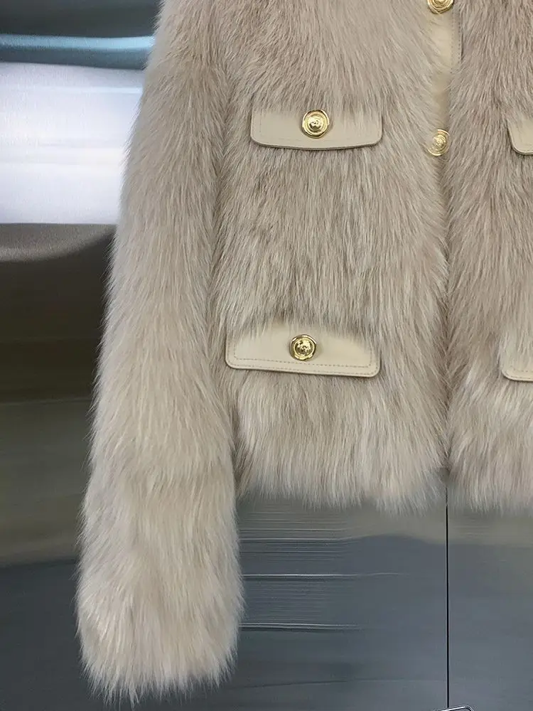 Women's Small fragrant style Fur Coat 2026 Autumn/Winter New Imitation Fox Fur Coats Fashion Korean Edition Thick Short Outwear