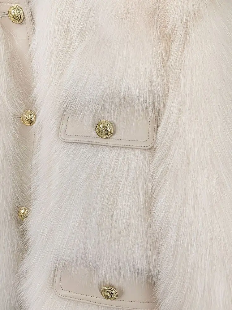 Women's Small fragrant style Fur Coat 2026 Autumn/Winter New Imitation Fox Fur Coats Fashion Korean Edition Thick Short Outwear