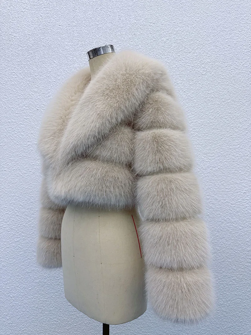 ZADORIN Trend Fur Top New Cropped Faux Fur Coat Woman Clothing Furry Faux Fur Jacket Winter Coats for Woman Outerwears Top Mujer