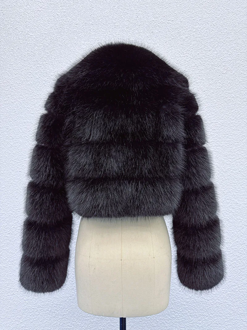 ZADORIN Trend Fur Top New Cropped Faux Fur Coat Woman Clothing Furry Faux Fur Jacket Winter Coats for Woman Outerwears Top Mujer