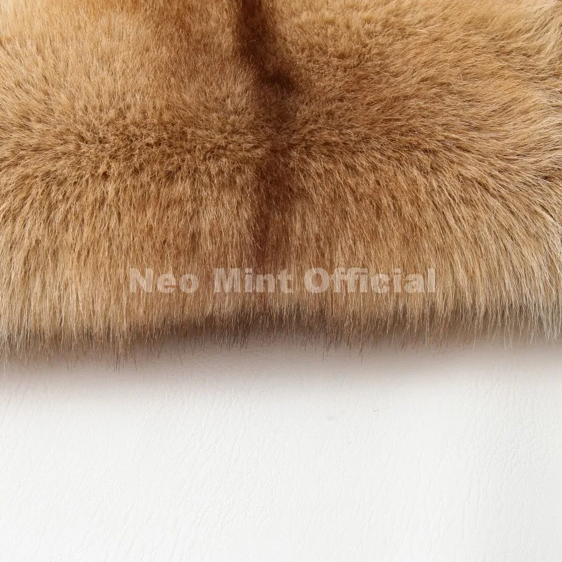 Neo Mint Luxury Brand Fashion Women Yellow Striped Faux Fur Jacket Coat Chic Girls 2025 Winter Oversized Warm Outerwear Overcoat
