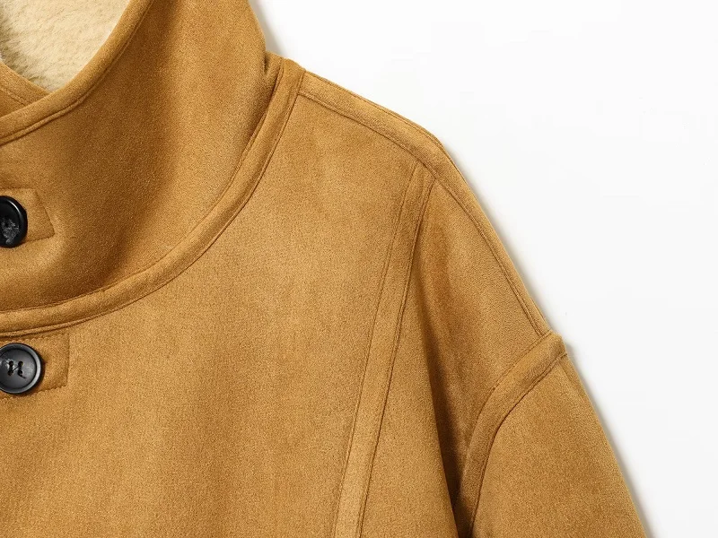 MUJER Women's Teddy Jacket Double Faced Hairy Coat Woman Faux Suede Plush Jacket Women Outerwears Loose Warm Winter Woman Coat