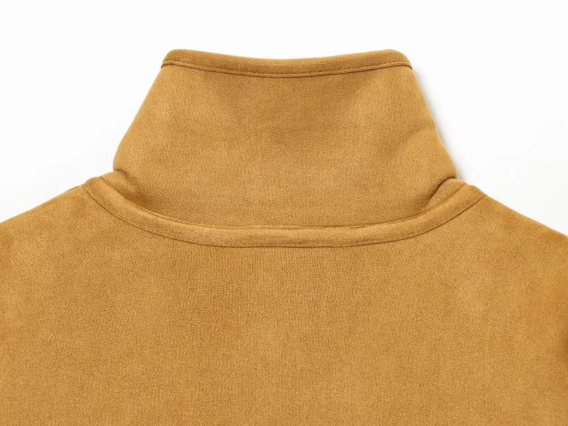 MUJER Women's Teddy Jacket Double Faced Hairy Coat Woman Faux Suede Plush Jacket Women Outerwears Loose Warm Winter Woman Coat