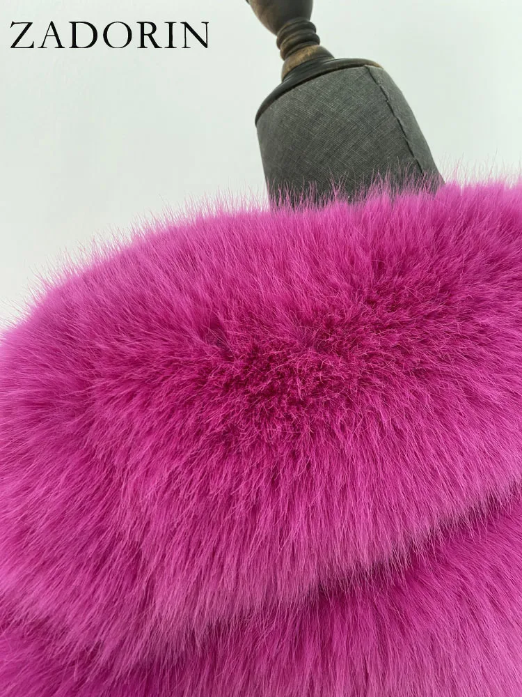 ZADORIN S-6XL Mink Coat Winter Black White Faux Fur Coat Woman Elegant Fluffy Faux Fur Jacket Top Short Fur Coats Woman Clothing