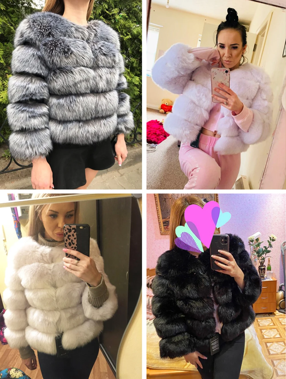 ZADORIN S-6XL Mink Coat Winter Black White Faux Fur Coat Woman Elegant Fluffy Faux Fur Jacket Top Short Fur Coats Woman Clothing