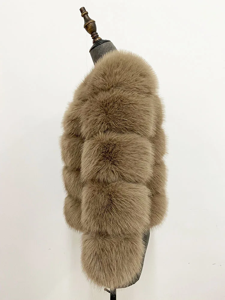 ZADORIN S-6XL Mink Coat Winter Black White Faux Fur Coat Woman Elegant Fluffy Faux Fur Jacket Top Short Fur Coats Woman Clothing