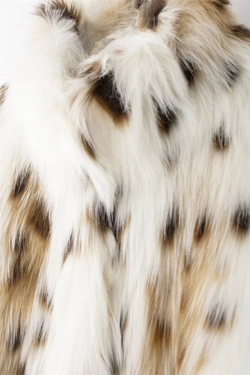 Women's faux fur coat Fall-Winter 2024 new animal-print faux fur top jacket Noble and elegant women's Coat Top