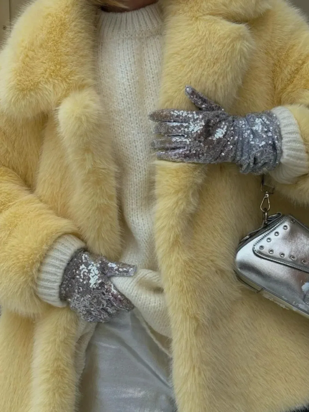 Autumn Winter Thick Warm Faux Fur Coat Medium Length Fox Fur Coat Casual High Quality Fluffy Jacket Abrigos De Peluche De Mujer