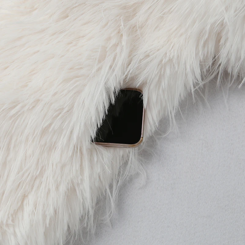 Neo Mint 2024 Winter Furry Faux Fur Coat Long Women Luxury Brand Tassels Fluffy Fur Jacket Female Streetwear Super Warm Overcoat