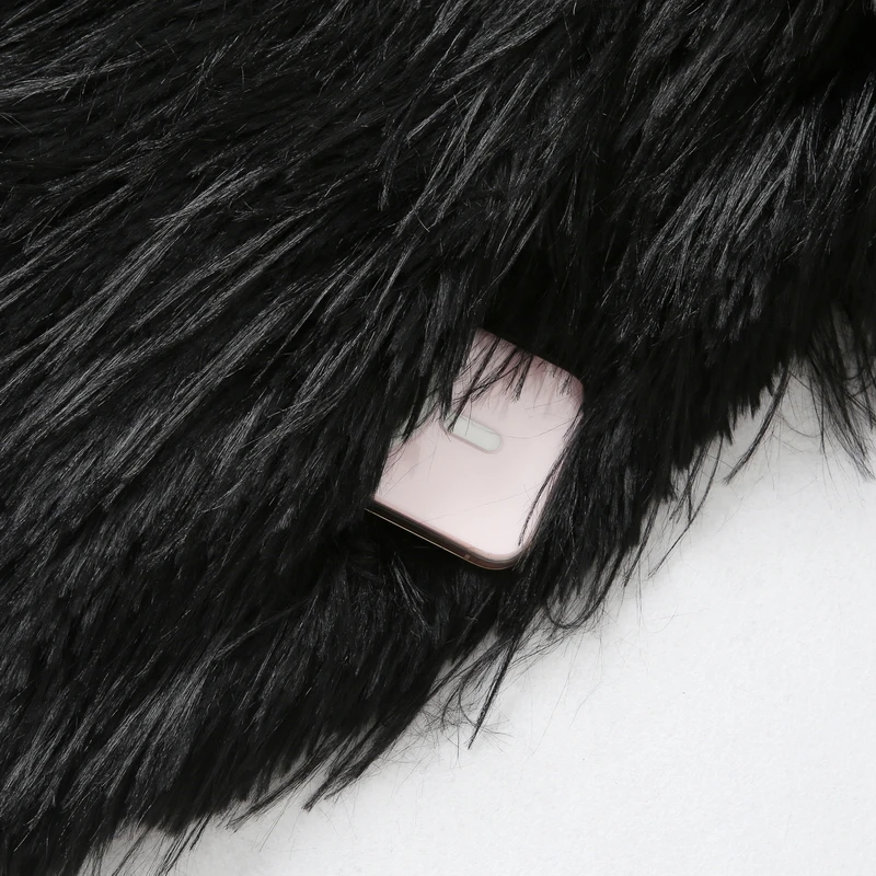 Neo Mint 2024 Winter Furry Faux Fur Coat Long Women Luxury Brand Tassels Fluffy Fur Jacket Female Streetwear Super Warm Overcoat