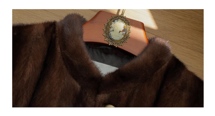 Lautaro Winter Brown Thick Warm Soft Faux Mink Fur Coat Women Long Sleeve Stand Collar Elegant Luxury Chic Fluffy Jacket 2023