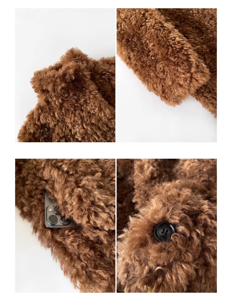 Lautaro Winter Long Loose Casual Soft Thick Warm Fluffy Black Faux Fur Coat Women Stand Collar Hairy Furry Fuzzy Overcoat 2023