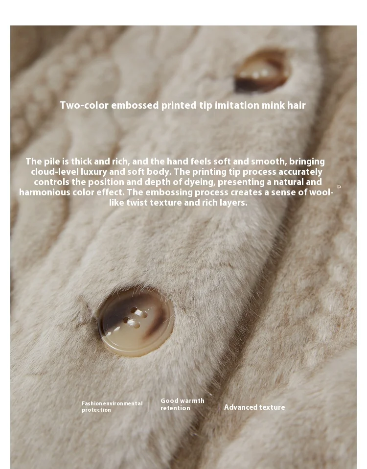 Thicken Knit Loose Coat Women Full Sleeve Single Breasted Fashion Female Cardigan Winter Warm Long Cardigan Faux Mink Outerwear
