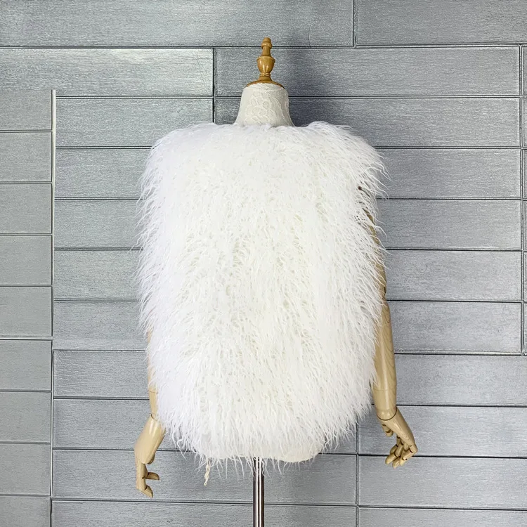 LANMREM 2026 Autumn Winter Eco-Friendly Fur Women's Vest Artificial Fur Lamb Wool Warm Sleeveless Coat Fashion Clothing 2DB4926