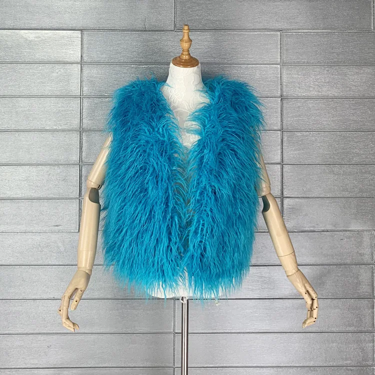 LANMREM 2026 Autumn Winter Eco-Friendly Fur Women's Vest Artificial Fur Lamb Wool Warm Sleeveless Coat Fashion Clothing 2DB4926