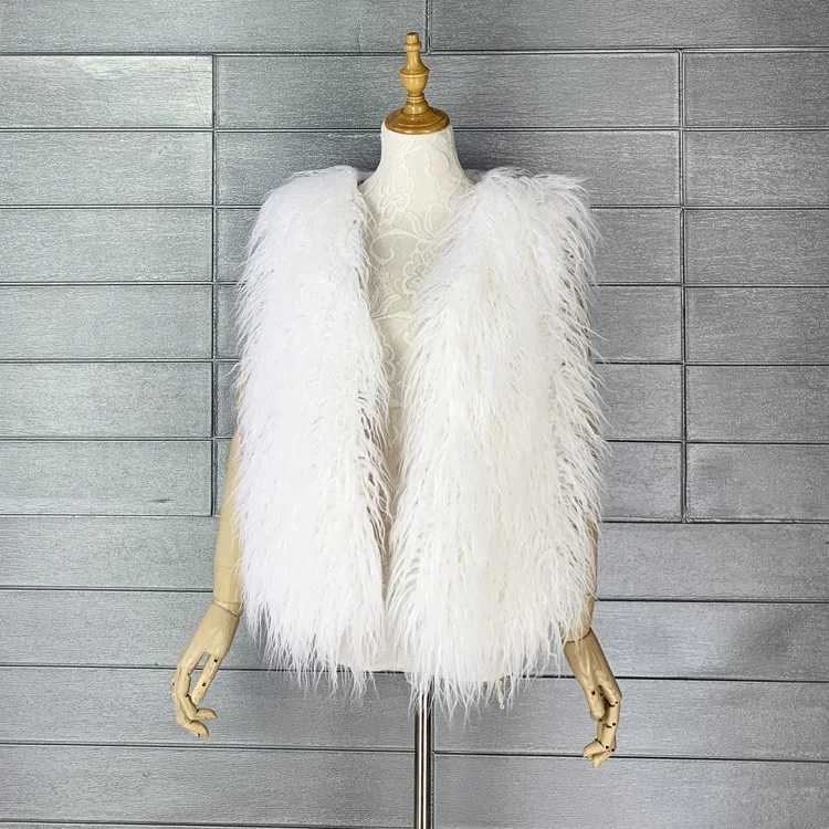 LANMREM 2026 Autumn Winter Eco-Friendly Fur Women's Vest Artificial Fur Lamb Wool Warm Sleeveless Coat Fashion Clothing 2DB4926